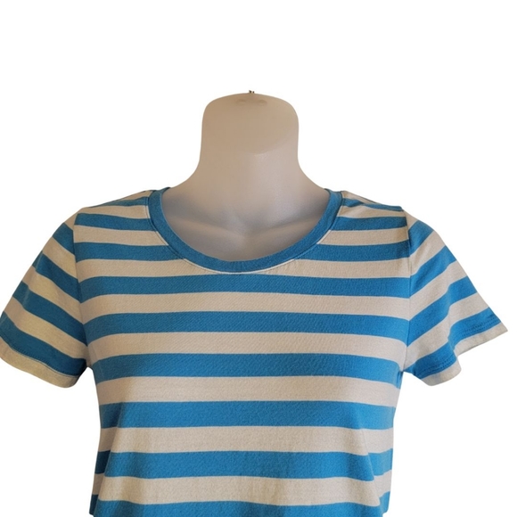 GAP Blue Steipe Favori Top T-Shirt SP - Picture 2 of 8